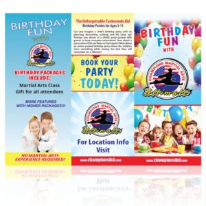 Birthday Party Brochure Trifold